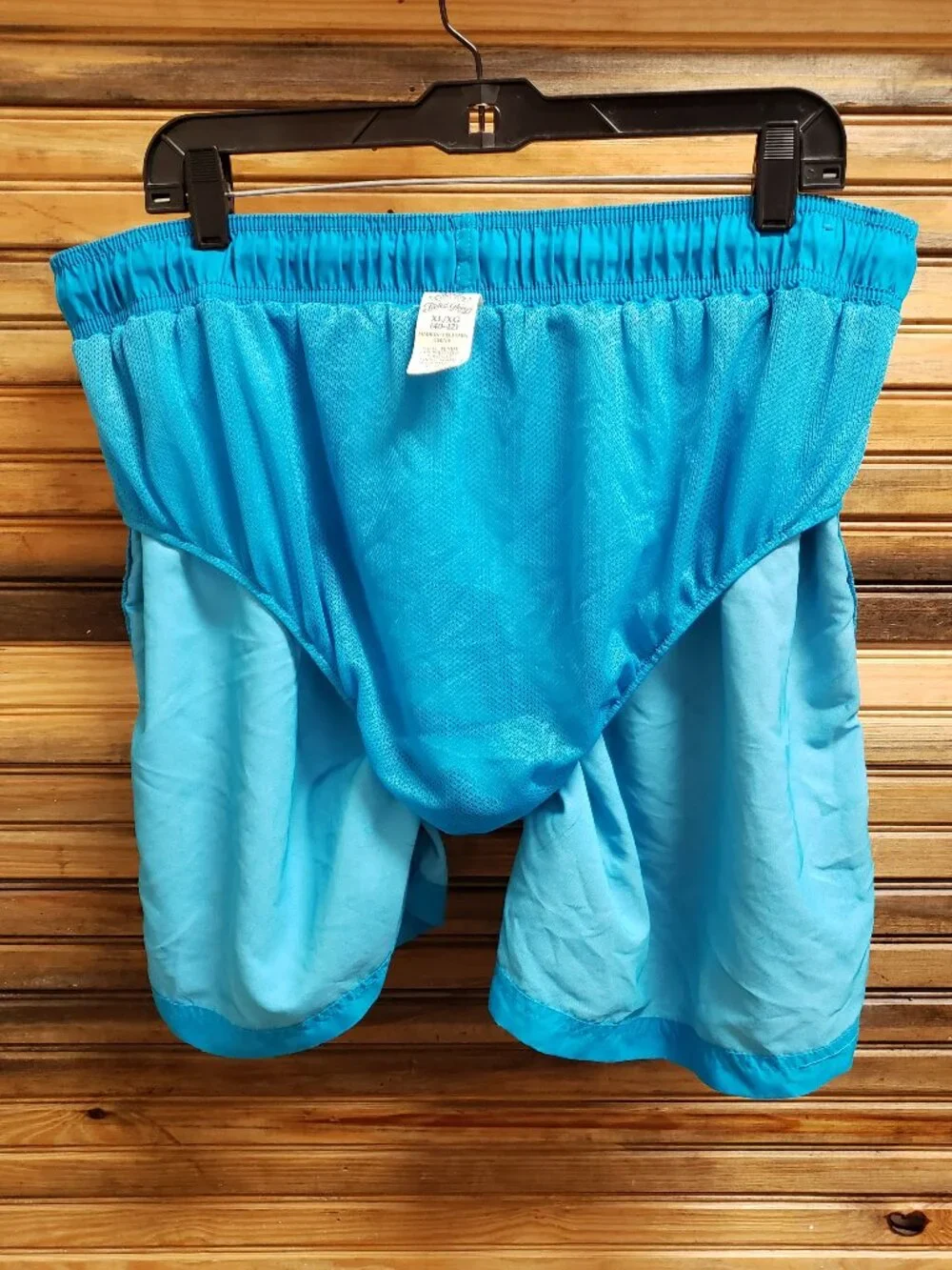 Faded Glory Men's XL (40-42) Aqua Blue Swim Trunks Lined Board Shorts Pockets